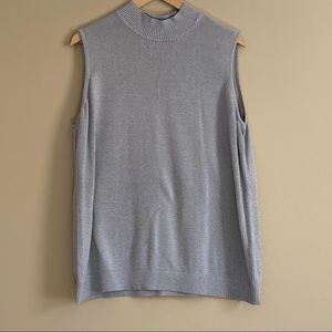 FINALSALE CJ Banks Silver Vest Sweater